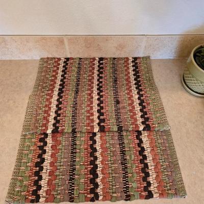 Southwest Decor Bundle – Cactus Art, Pottery, Succulent Planter & Woven Mats