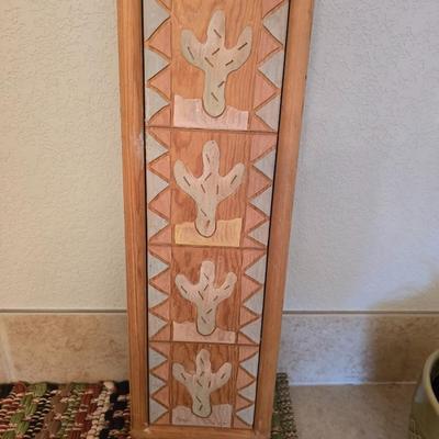 Southwest Decor Bundle – Cactus Art, Pottery, Succulent Planter & Woven Mats