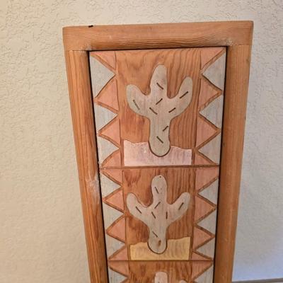 Southwest Decor Bundle – Cactus Art, Pottery, Succulent Planter & Woven Mats