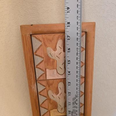 Southwest Decor Bundle – Cactus Art, Pottery, Succulent Planter & Woven Mats