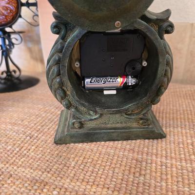 Neutral Rustic Decor Set – Pottery Vase, Clock, Candle, & Table Linens