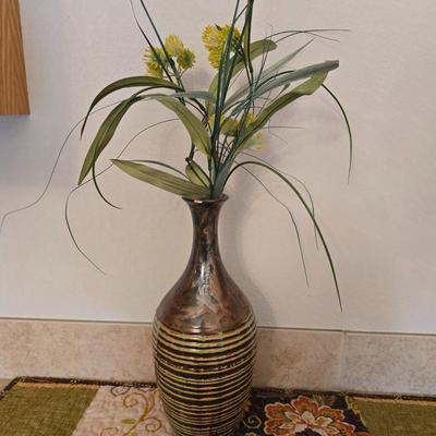 Pottery Vase & Candle Holder – Autumn Decor Trio