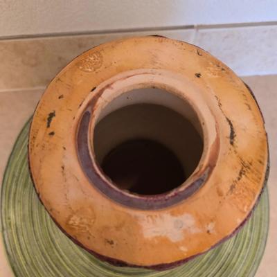 Decorative Pottery Set with Tray and Candle Holders