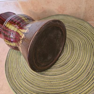 Decorative Pottery Set with Tray and Candle Holders