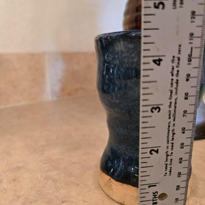 Decorative Pottery Set with Tray and Candle Holders