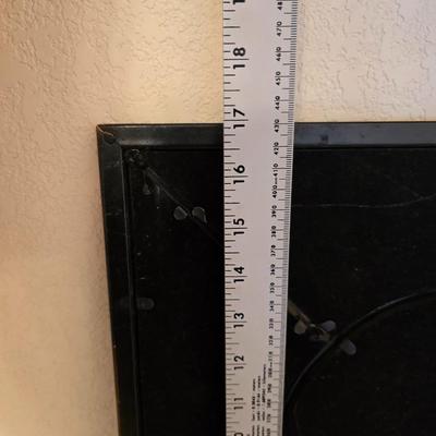 Decorative metal framed Mirror & Candle Holder Set with Wrought Iron Accents