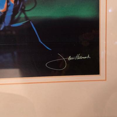 Peacock Vase, Glass Bud Vase, and Framed Butterfly Art