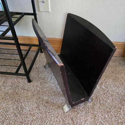 Small Entry Rack & Rolling Magazine Holder