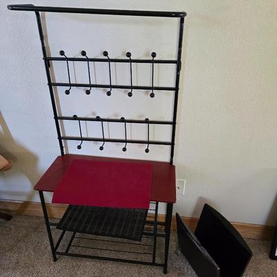 Small Entry Rack & Rolling Magazine Holder