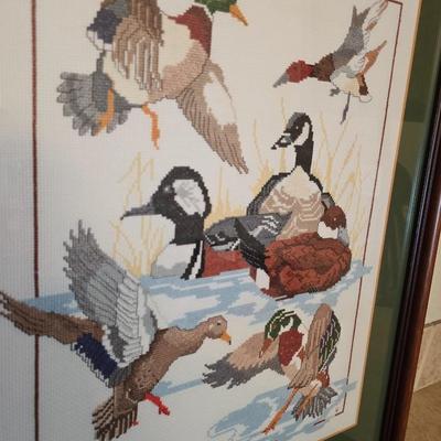 Duck Décor Collection – Framed Needlepoint & Carvings