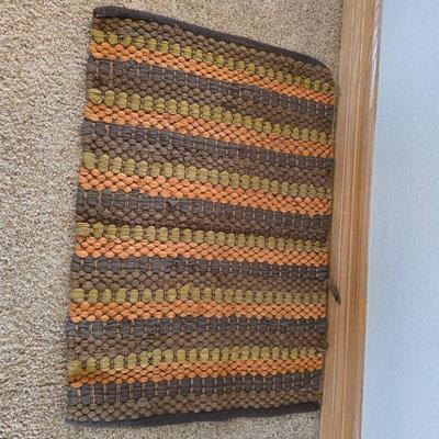 Antique Folding Chair & Miniature Wicker magazine rack