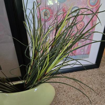 Pair of Framed Art Prints with Decorative Vase