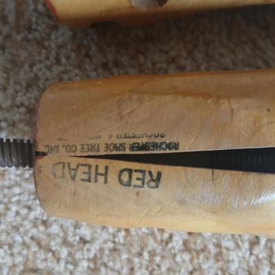 Shoe Rack with Assorted Baskets and Wooden Shoe Stretchers