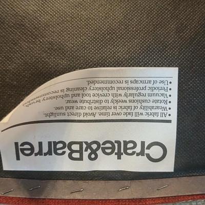 Dimensions Furniture Chair and Crate & Barrel Ottoman Set with Extra Fabric that matches the chair and a 100% organic cotton Panda...