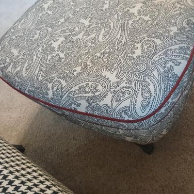 Dimensions Furniture Chair and Crate & Barrel Ottoman Set with Extra Fabric that matches the chair and a 100% organic cotton Panda...