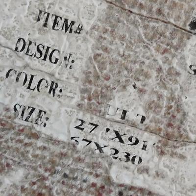 Geometric Runner Rug with Coordinating Striped Curtains