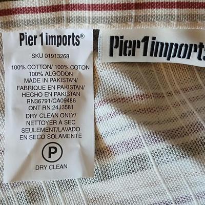 Geometric Runner Rug with Coordinating Striped Curtains