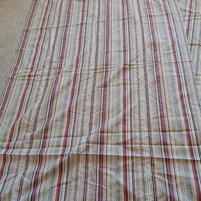 Geometric Runner Rug with Coordinating Striped Curtains