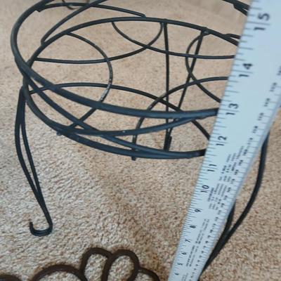 Wrought Iron Wall Decor & Plant Stand