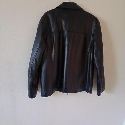GUESS Black Leather Jacket – Men's Size L