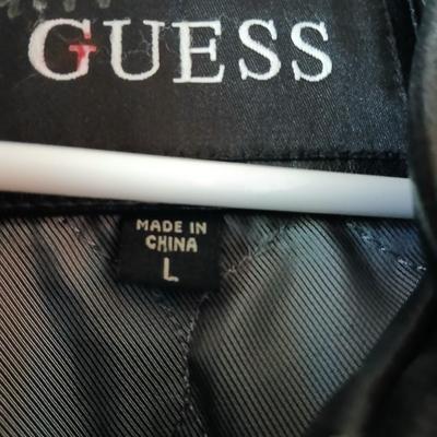 GUESS Black Leather Jacket – Men's Size L