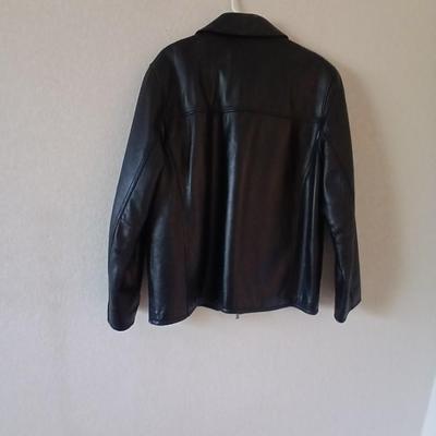GUESS Black Leather Jacket – Men's Size L