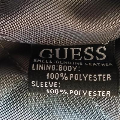 GUESS Black Leather Jacket – Men's Size L