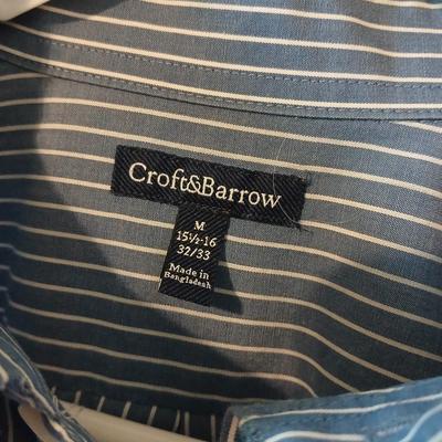 Lot of 6 Men's Long Sleeve Button-Down Shirts – Size M (15.5, 32/33)