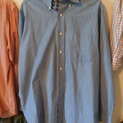 Lot of 6 Men's Long Sleeve Button-Down Shirts – Size M (15.5, 32/33)
