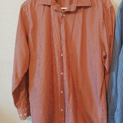 Lot of 6 Men's Long Sleeve Button-Down Shirts – Size M (15.5, 32/33)