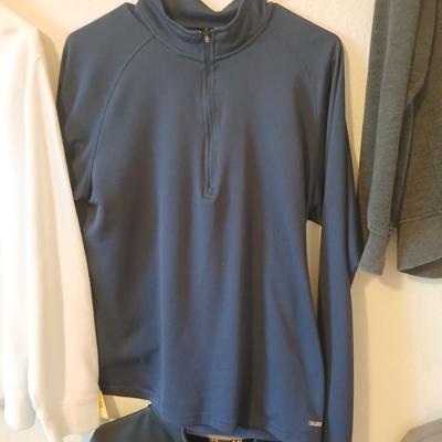 6 Men's 1/4-Zip Pullover Shirts – Size M
