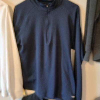 6 Men's 1/4-Zip Pullover Shirts – Size M