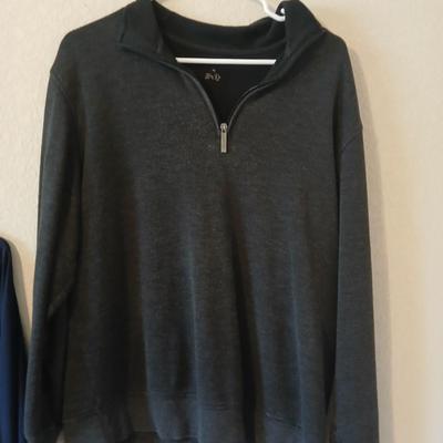 6 Men's 1/4-Zip Pullover Shirts – Size M