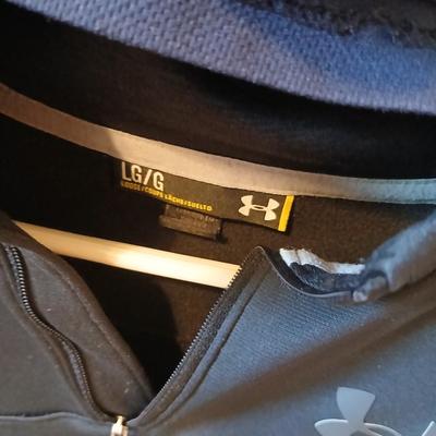 6 Men's 1/4-Zip Pullover Shirts – Size M