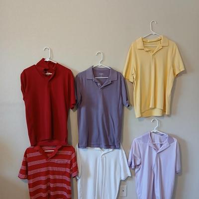 6 Men's Polo Shirts – Size Medium