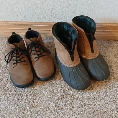 Men’s Winter Outerwear Lot – Goodfellow Fleece Jacket (M), RedHead Thinsulate Boots (Sz 8), and Casual Boots (Sz 9M)