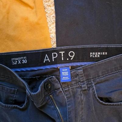 Men’s Pants Lot – Size 32x30 to 33x30 – APT. 9, American Rag, Goodfellow & Co.
