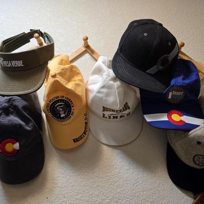 Assorted Baseball Caps & Visor – Colorado, Golf, Washington DC & More (7 Pieces)
