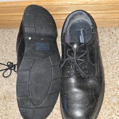 2 Pairs Men’s Black Dress Shoes – Dockers and Rockport – Size 8.5M & 9M