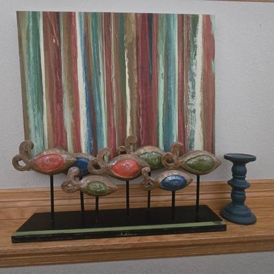 Home Decor Items – Abstract Wall Art, Whimsical Sculpture & Candlestick