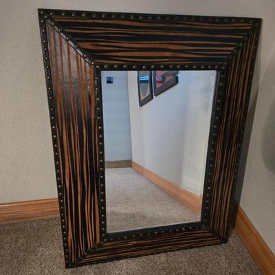 Decorative Wall Mirror with zebra like stripes!