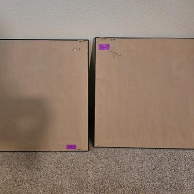 Framed Abstract Art Prints (Pair)