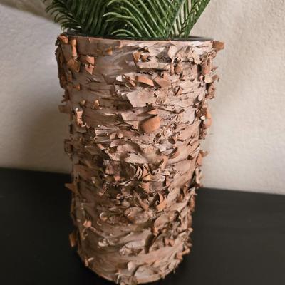 Seasonal Aspen Tree Photo Trio - Summer - Fall - Winter with faux tree trunk vase and greenery