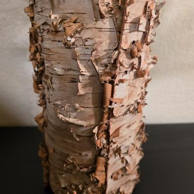 Seasonal Aspen Tree Photo Trio - Summer - Fall - Winter with faux tree trunk vase and greenery