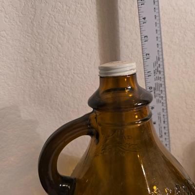 3 Vintage Amber Glass Bottles