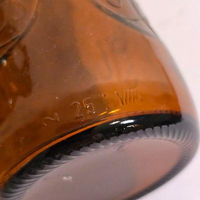 3 Vintage Amber Glass Bottles