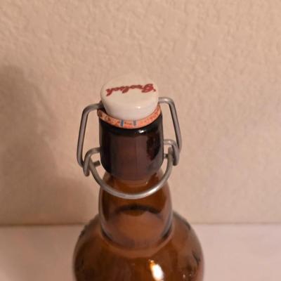 3 Vintage Amber Glass Bottles