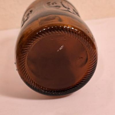 3 Vintage Amber Glass Bottles