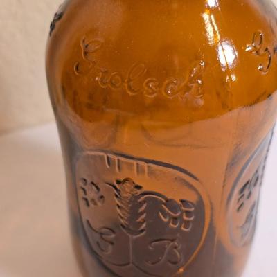 3 Vintage Amber Glass Bottles