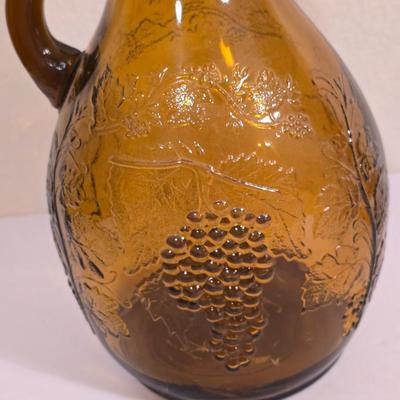 3 Vintage Amber Glass Bottles